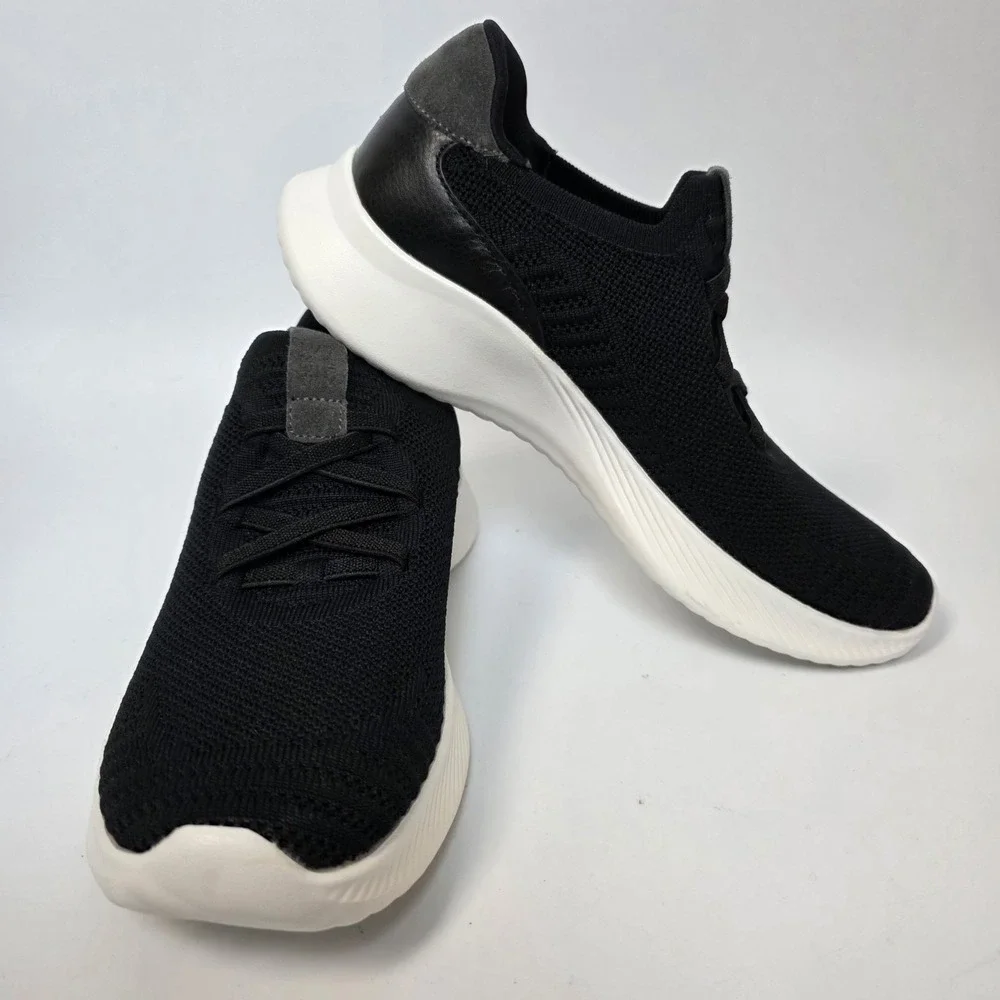 NEW Naturalizer Women's Emerge Slip-On Lace-Up Knit Sneaker Size 8M Black #0809